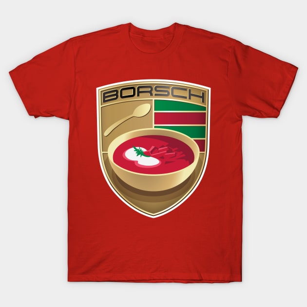 Borscht shield T-Shirt by goldengallery